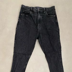 Abercrombie - Black Acid Wash High Waisted Jeans